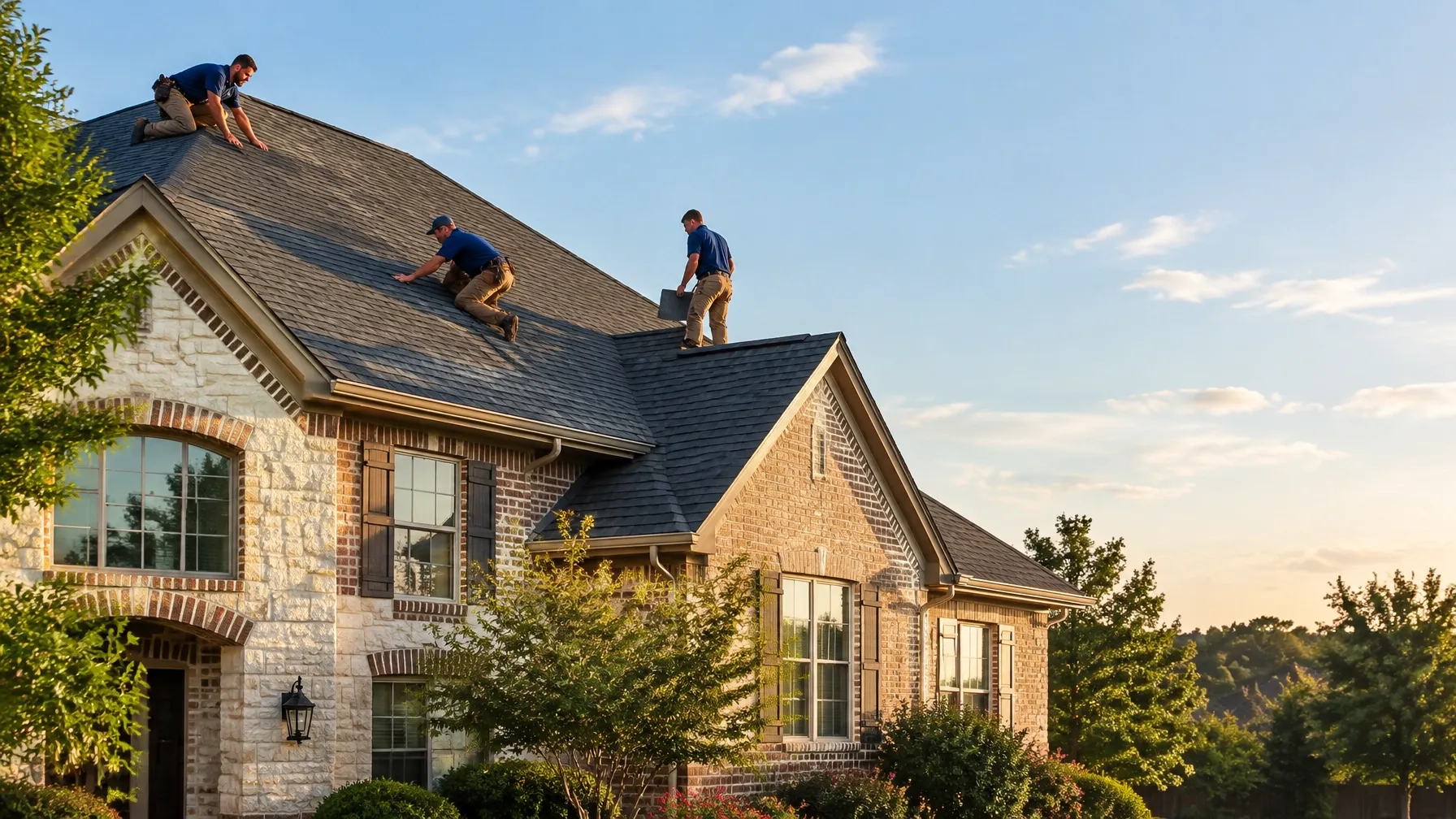 RUOFF crew working on a roof