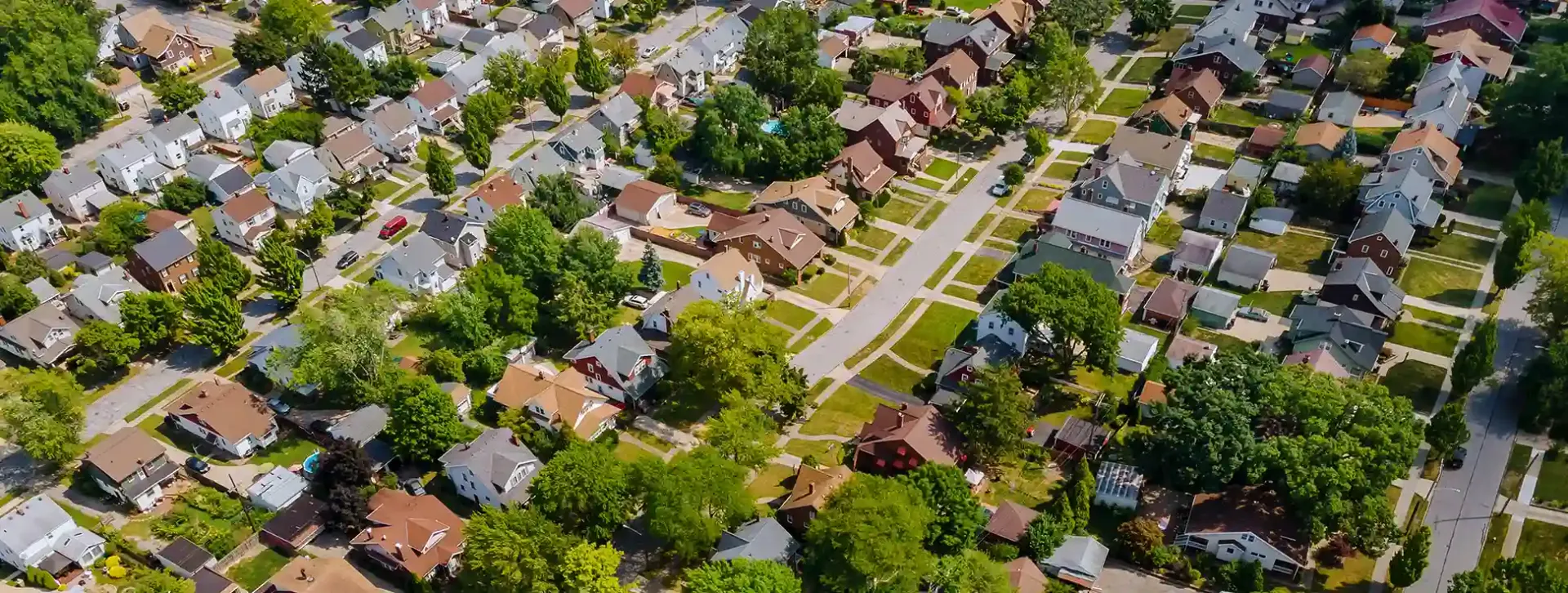 A North Texas neighborhood beneath a stormy sky