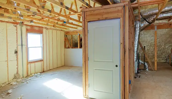 Home addition under construction